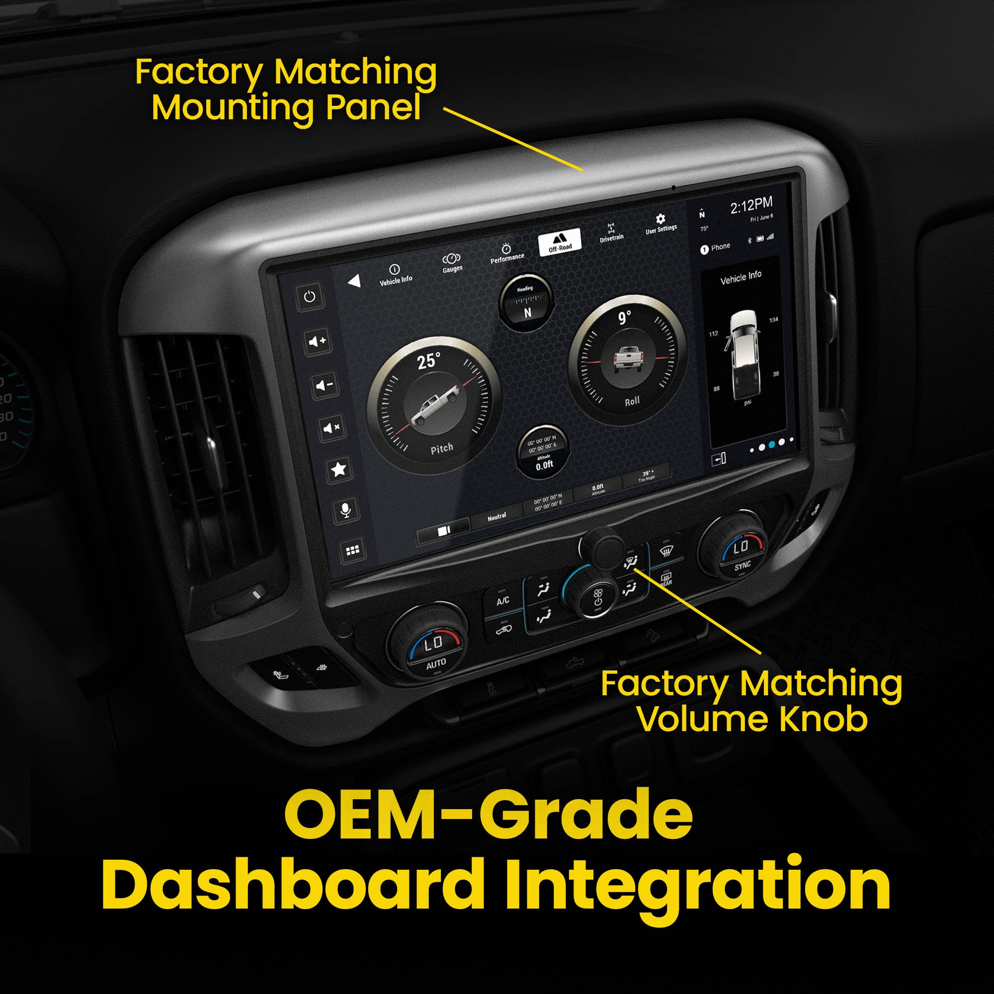 HORIZON12 Chevy Silverado/GMC Sierra (2014-2018) 12.8" Radio Plug-&-Play Kit