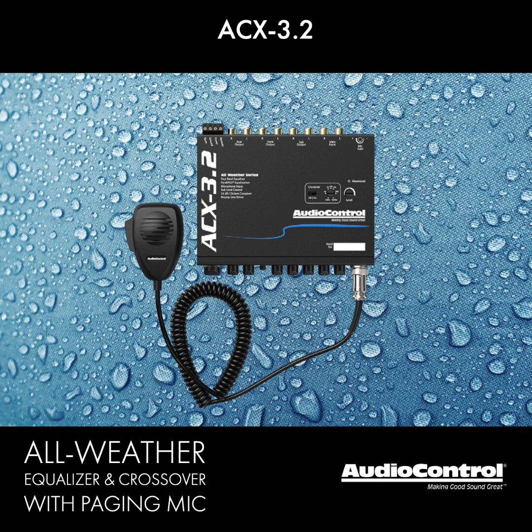 AudioControl ACX-3.2 All Weather Equalizer & Crossover with Paging Mic