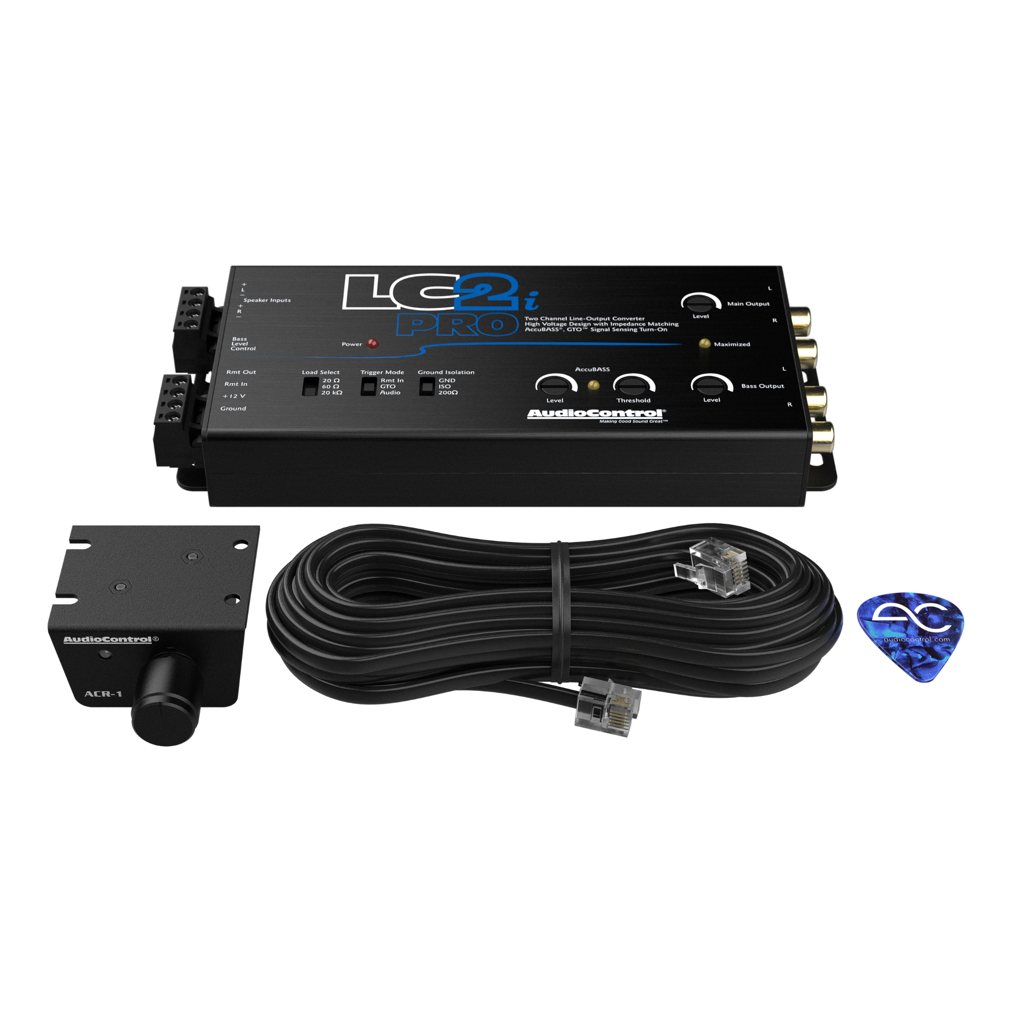 AudioControl LC2i PRO 2-Channel Line Output Converter with ACR-1 Dash Remote Subwoofer Control