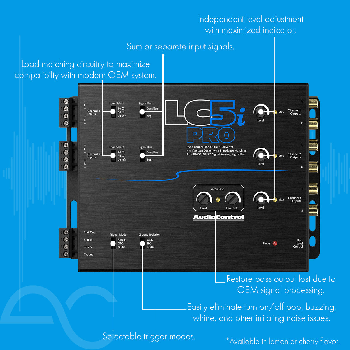 AudioControl LC5i PRO 5-Channel Line Output Converter with AccuBass
