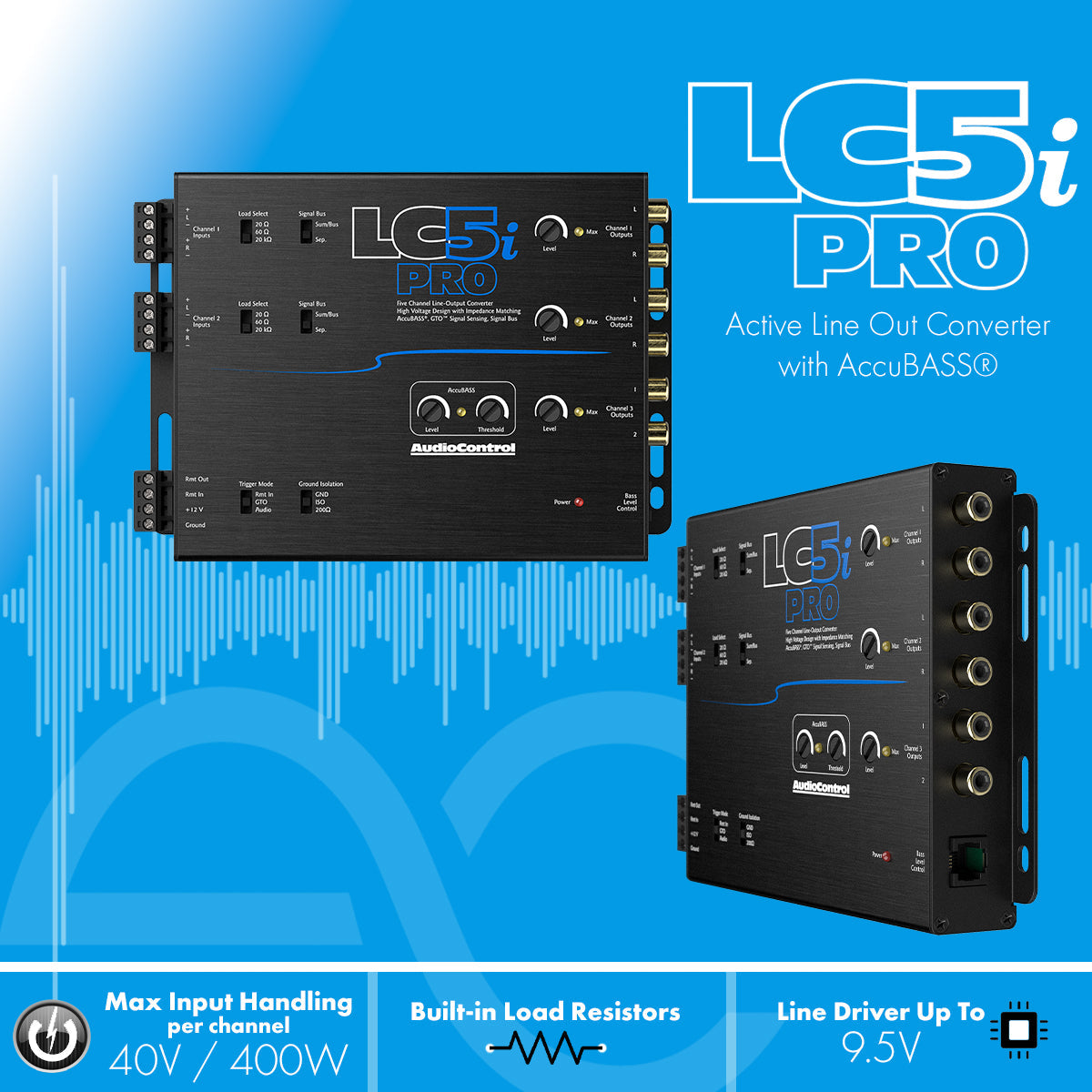 AudioControl LC5i PRO 5-Channel Line Output Converter with AccuBass