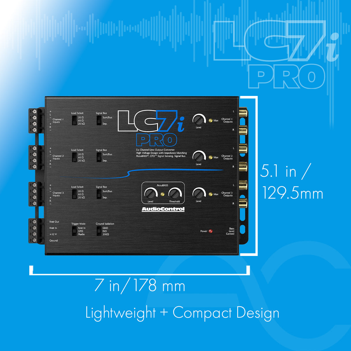 AudioControl LC7i PRO 6-Channel Line Output Converter with AccuBass