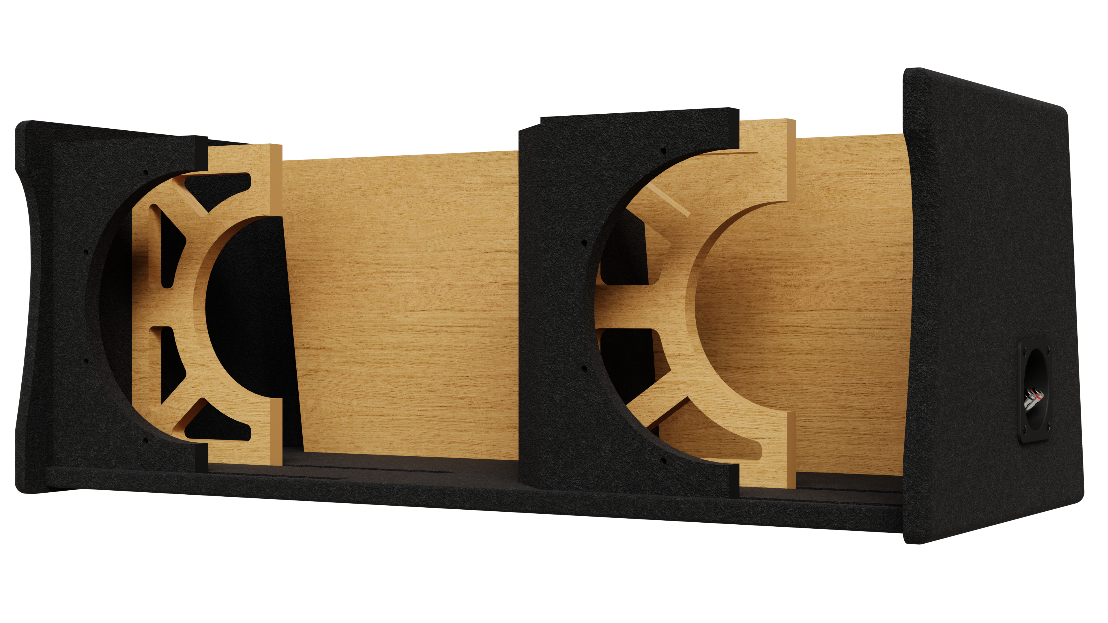 Dual 12" 1,400 Watt (RMS) Loaded Ported Subwoofer Box Enclosure (1,400 Watts RMS/2,400 Watts Max)