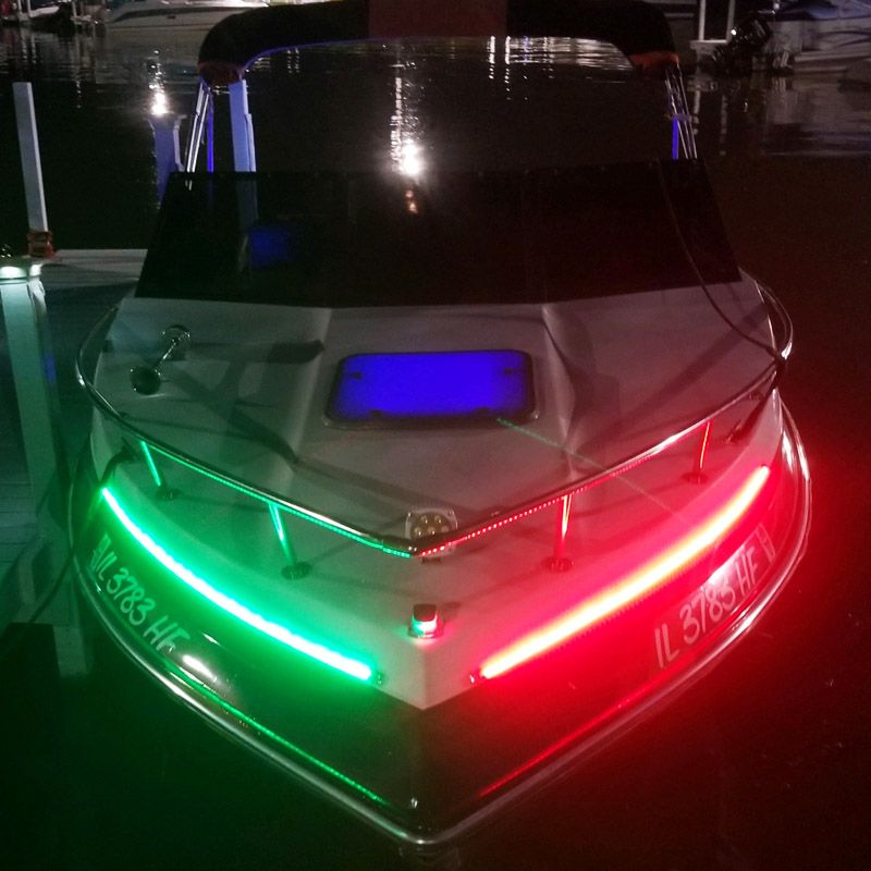 Boat and Marine Vessel 12-in IP67 LED Strip Starboard and Port sidelight Nav kit (1FT)