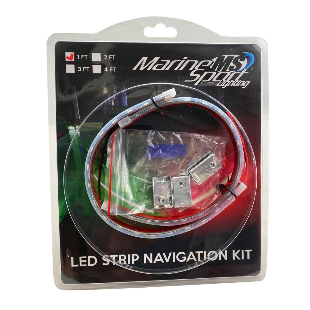 Boat and Marine Vessel 12-in IP67 LED Strip Starboard and Port sidelight Nav kit (1FT)