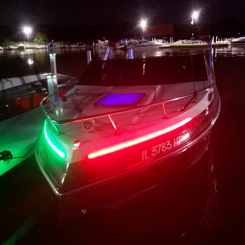 Boat and Marine Vessel 12-in IP67 LED Strip Starboard and Port sidelight Nav kit (1FT)