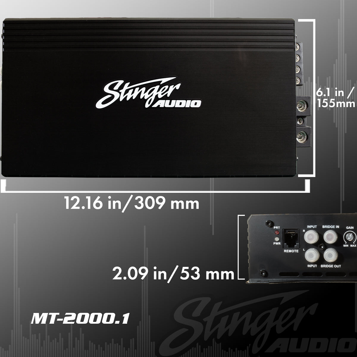 Stinger Audio MT-2000.1 2,000 Watt (RMS) Class D Monoblock Car Audio Amplifier