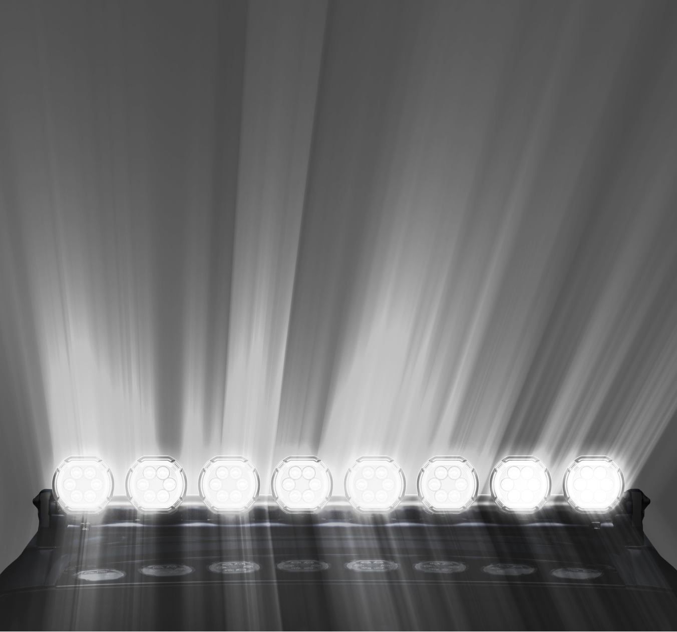 hero bar lights on a dark background