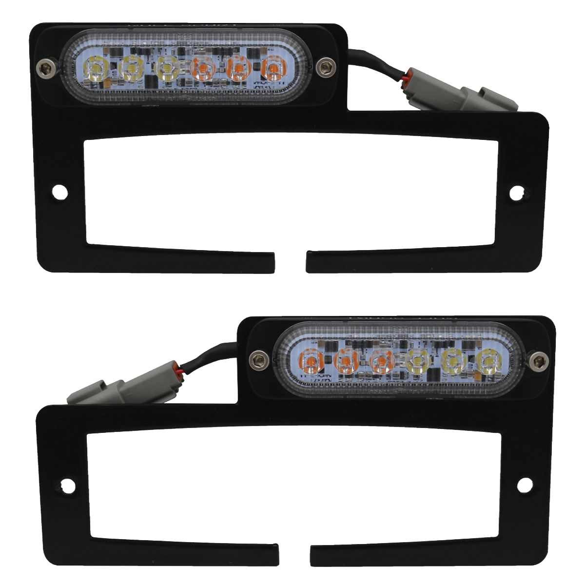 Race Sport Add On White-Amber LED Strobe Flasher Heavy Duty Plate for Hitch Light Bar Kits