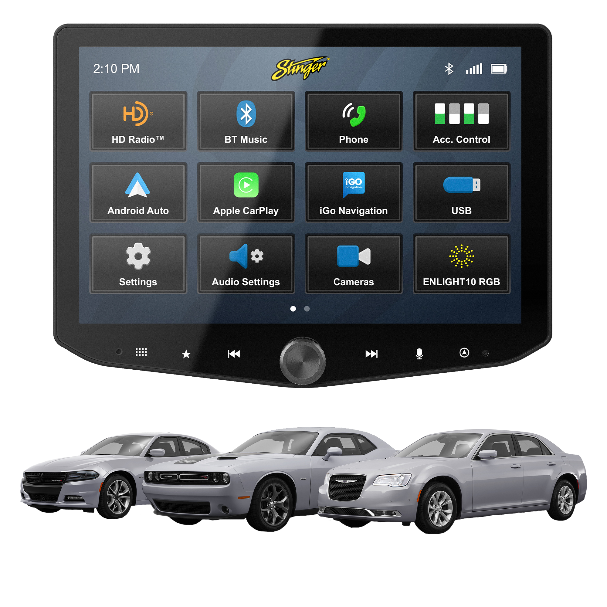 HEIGH10+ Dodge Challenger/Charger/Chrysler 300 (2015-2023) 10" Radio Fully Integrated Kit | Displays Vehicle Information