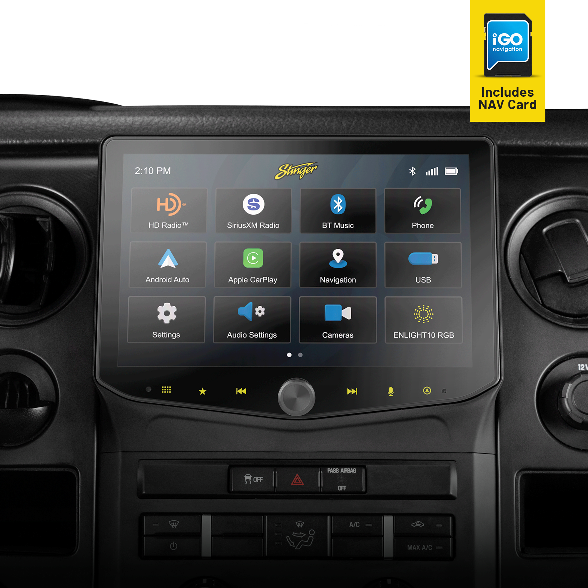 HORIZON10 Ford F-150 (2009-2014) 10" Plug-and-Play Radio Kit w/Nav Card