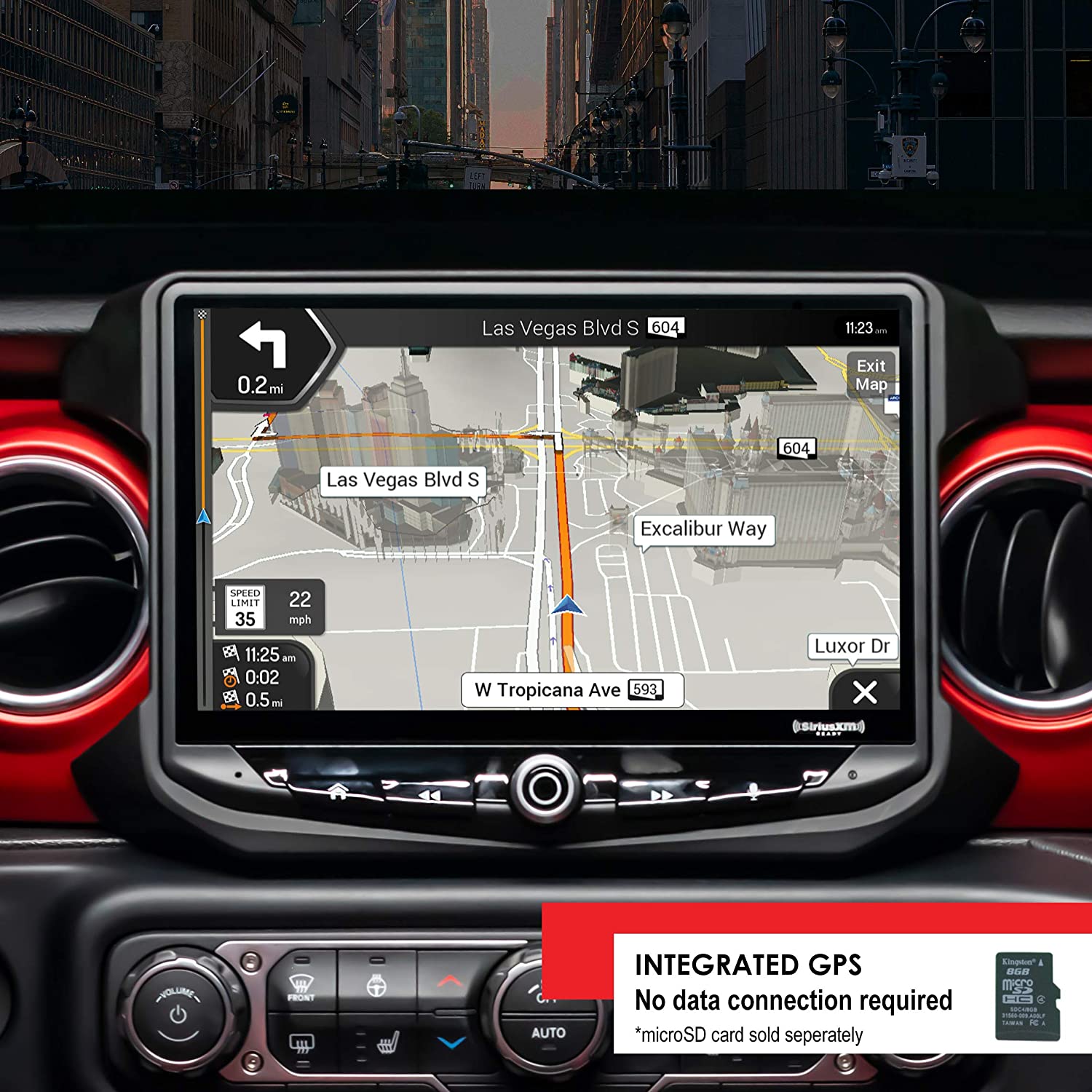 Jeep JL Stinger HEIGH10 Radio Integrated GPS Display
