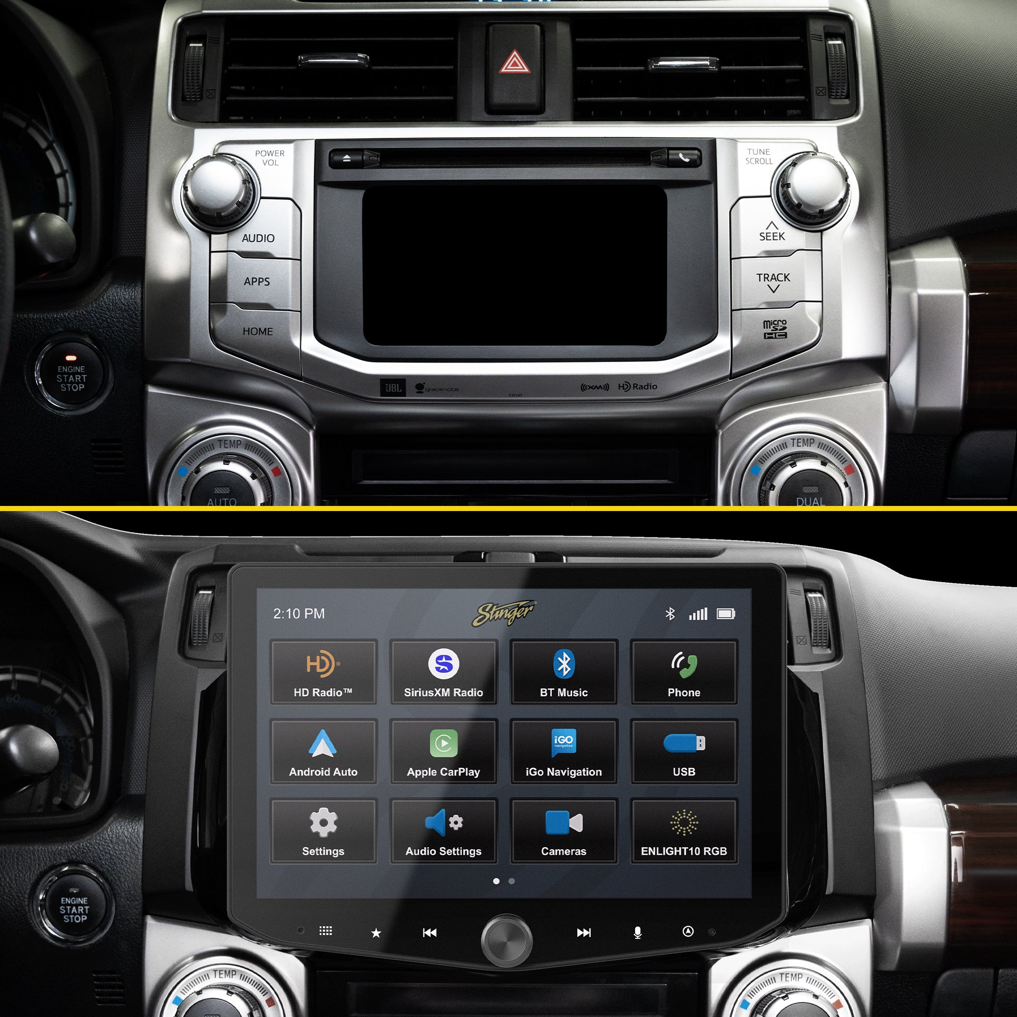 Toyota 4Runner (2010 - 2024) HORIZON10 10" Plug - and - Play Radio Kit