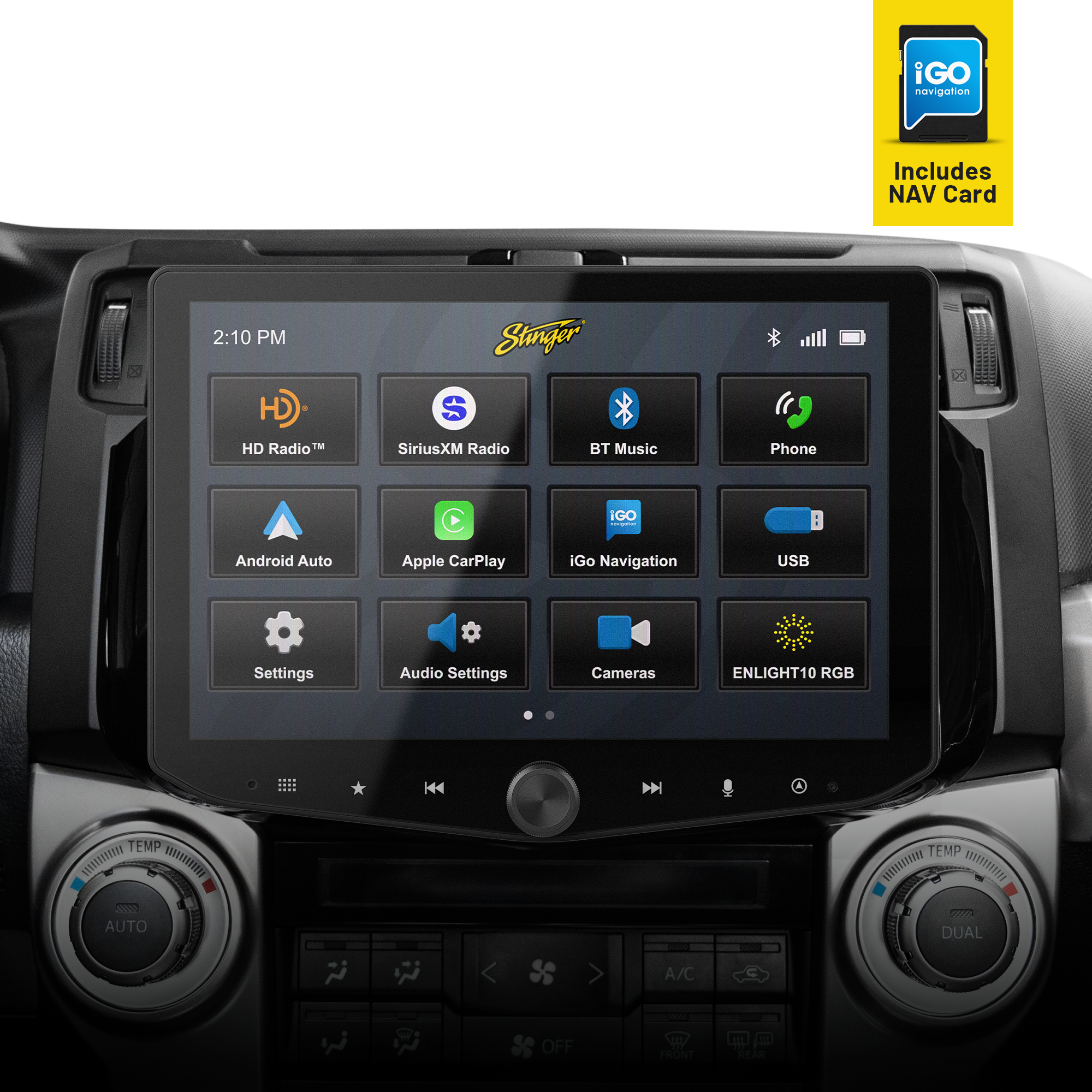 HORIZON10 Toyota 4Runner (2010-2024) 10" Plug-and-Play Radio Kit w/Nav Card