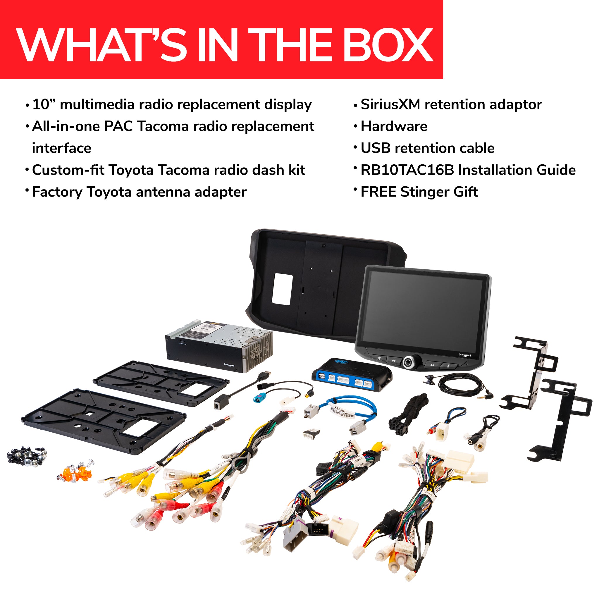 HEIGH10 Toyota Tacoma (2016-2023) 10" Plug-and-Play Radio Kit