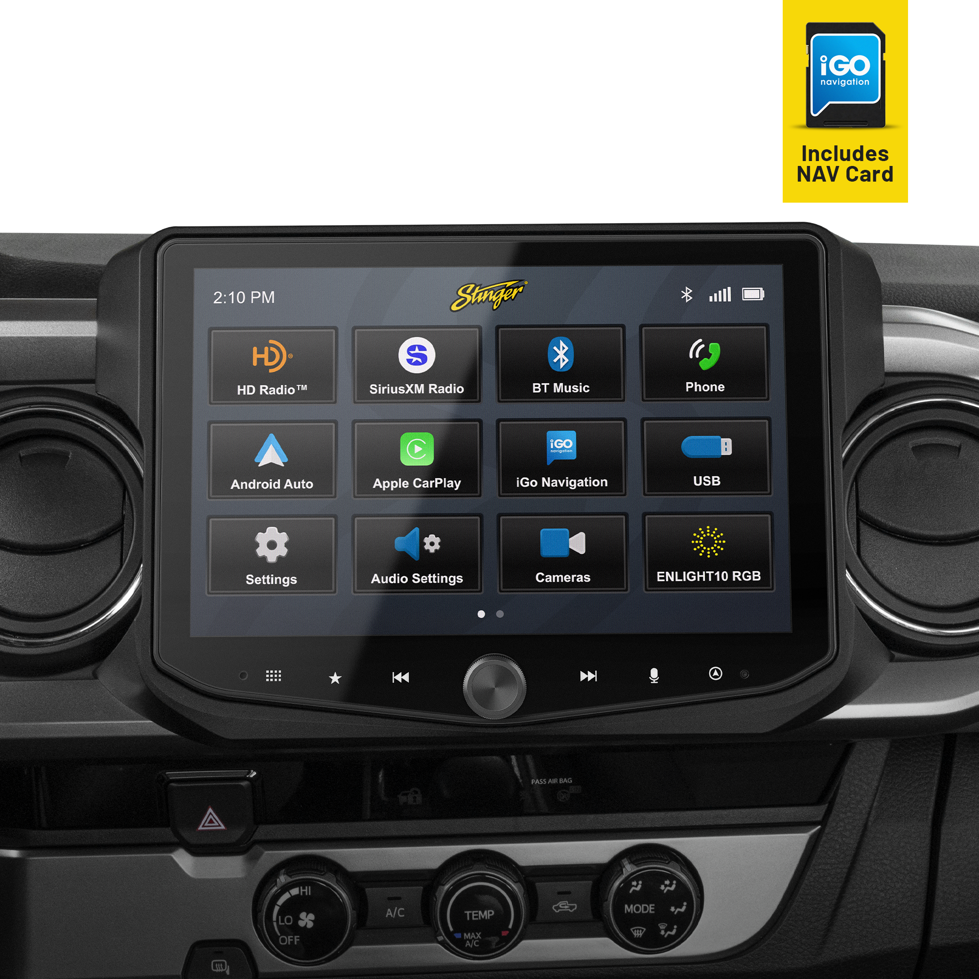 HORIZON10 Toyota Tacoma (2016-2023) 10" Plug-and-Play Radio Kit w/Nav Card