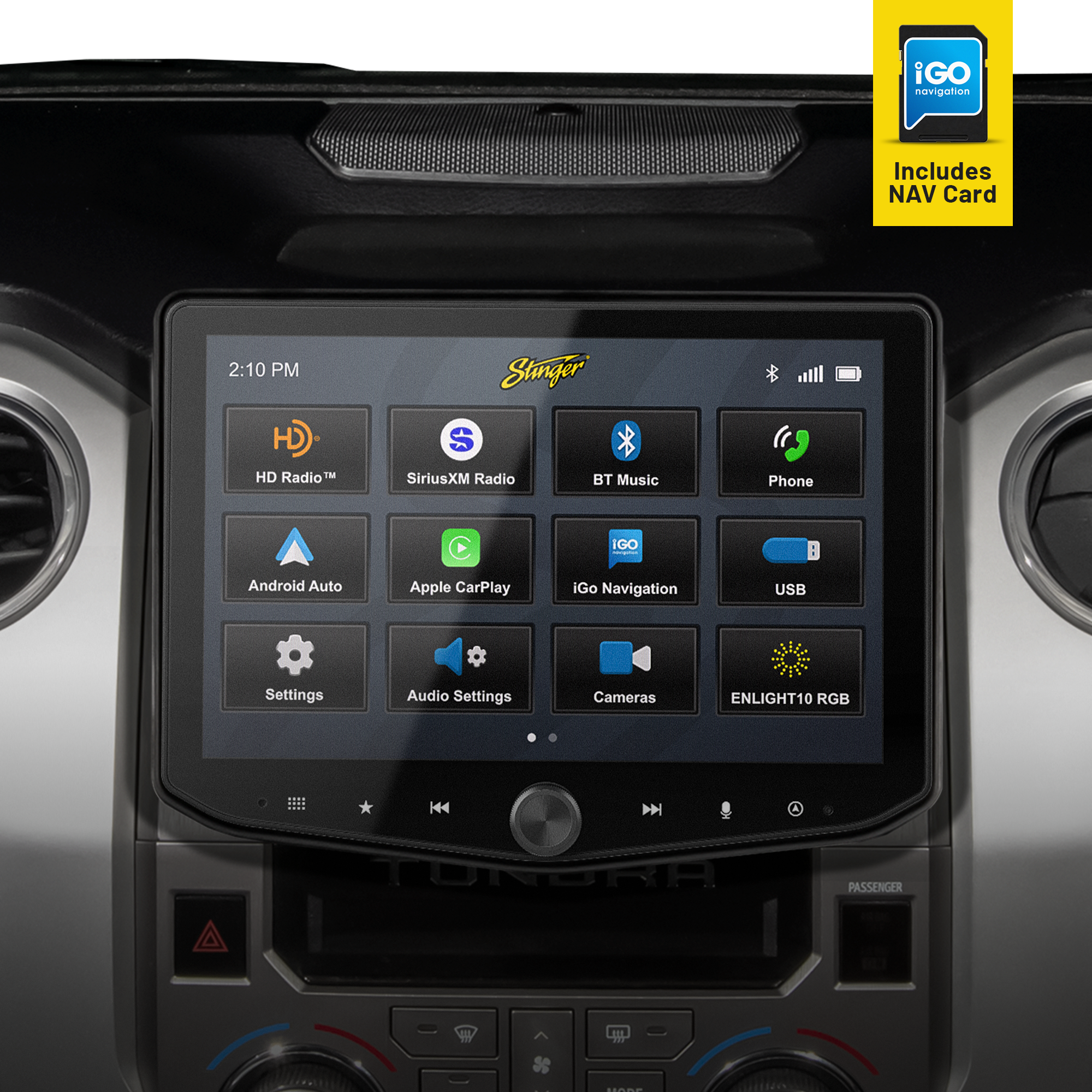 HORIZON10 Toyota Tundra (2014-2021) 10" Plug-and-Play Radio Kit w/Nav Card