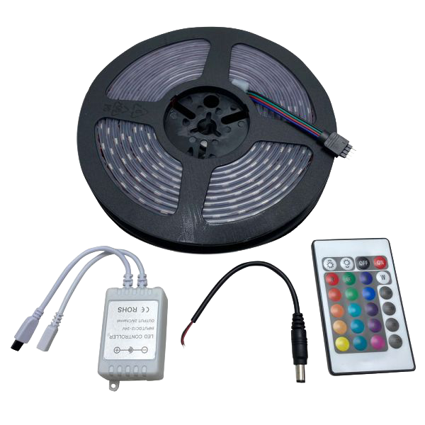 RGB Multi-Color 24ft Flexible Strip Light with Clear Waterproof Sleeve by Race Sport Lighting