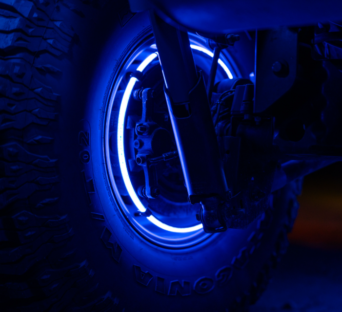 COLORTRAIL 14-18inch Adjustable RGBW Multi-Color LED Wheel Light Kits by Race Sport Lighting - ENLIGHT10 App Compatible