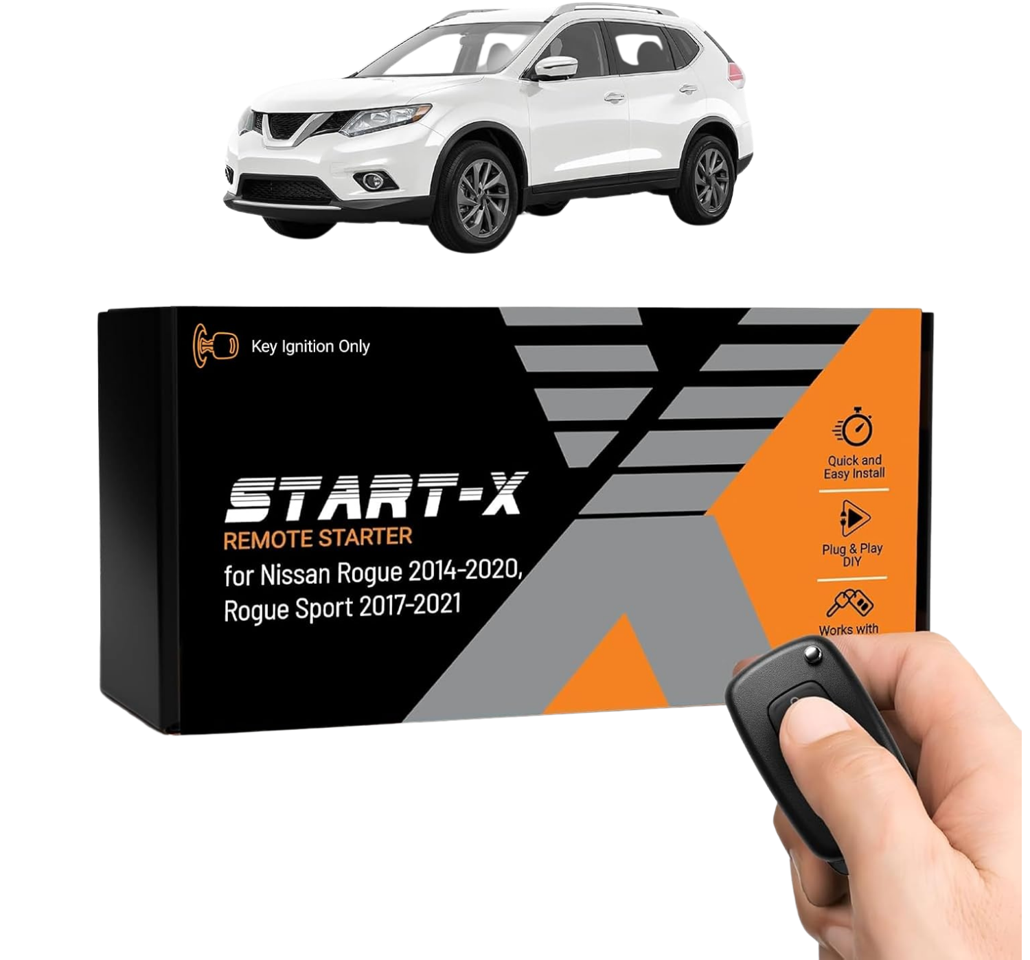 Start-X Plug & Play Remote Starter Kit for Nissan Rogue & Rogue Sport (2014-2021) | Key Blade Ignition