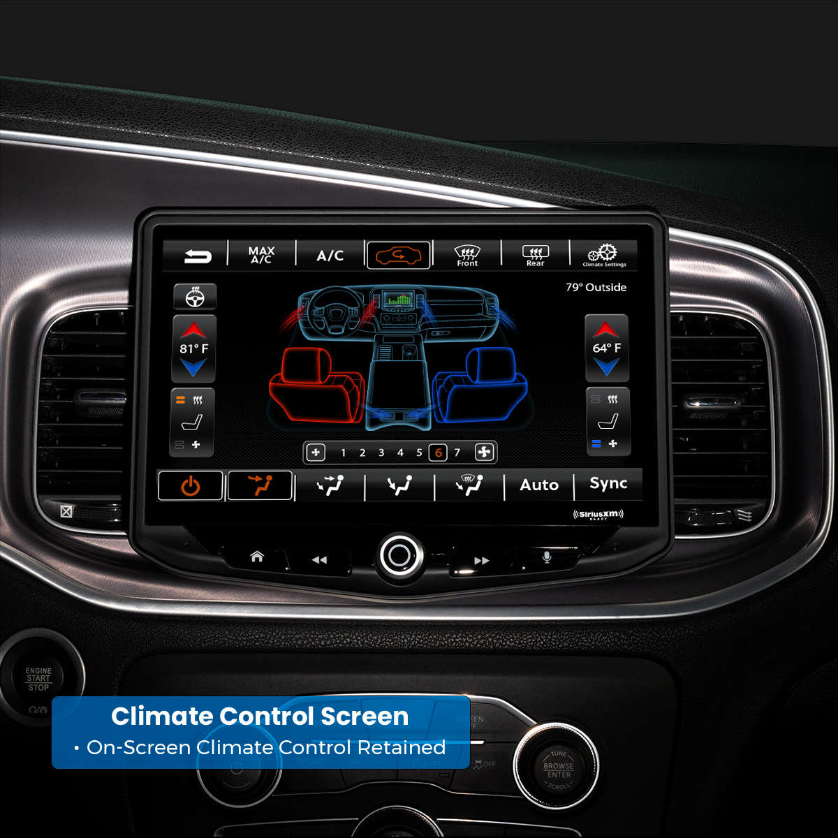HEIGH10 Dodge Challenger/Charger/Chrysler 300 (2015-2023) 10" Radio Fully Integrated Kit | Displays Vehicle Information
