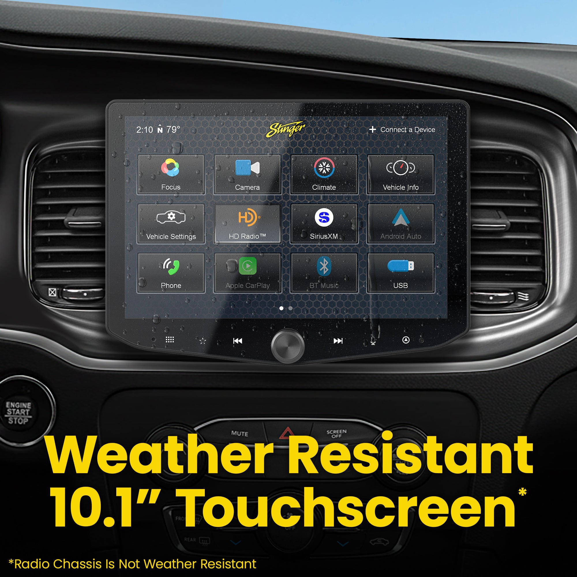 HORIZON10 Dodge Challenger/Charger/Chrysler 300 (2015-2023) 10" Radio Fully Integrated Kit | Displays Vehicle Information