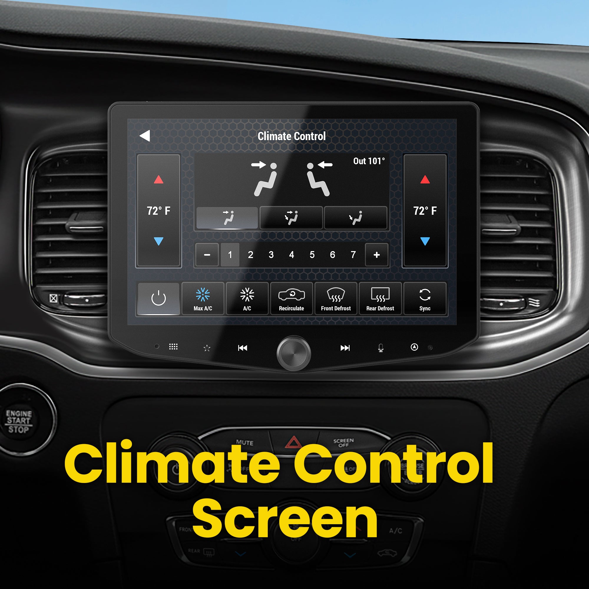 HORIZON10 Dodge Challenger/Charger/Chrysler 300 (2015-2023) 10" Radio Fully Integrated Kit | Displays Vehicle Information