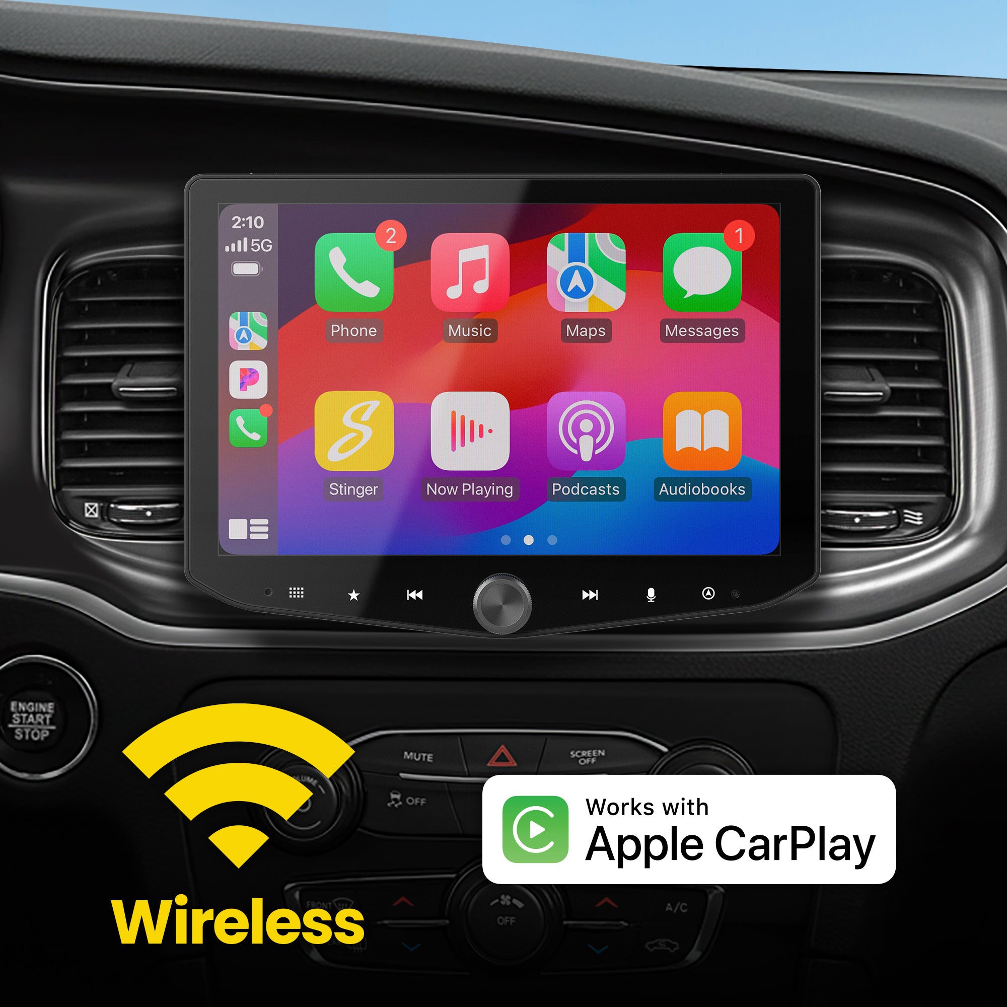 HORIZON10 Dodge Challenger/Charger/Chrysler 300 (2015-2023) 10" Radio Fully Integrated Kit | Displays Vehicle Information