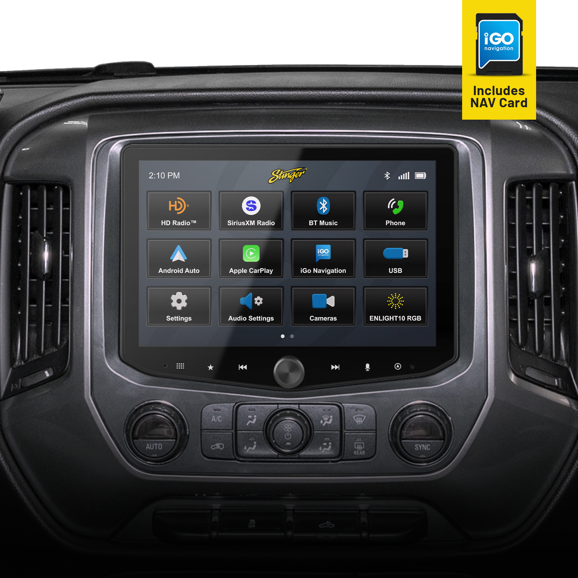 HORIZON10 Chevy Silverado/GMC Sierra (2014-2018) 10" Fully Integrated Radio Kit w/Nav Card | Plug-&-Play