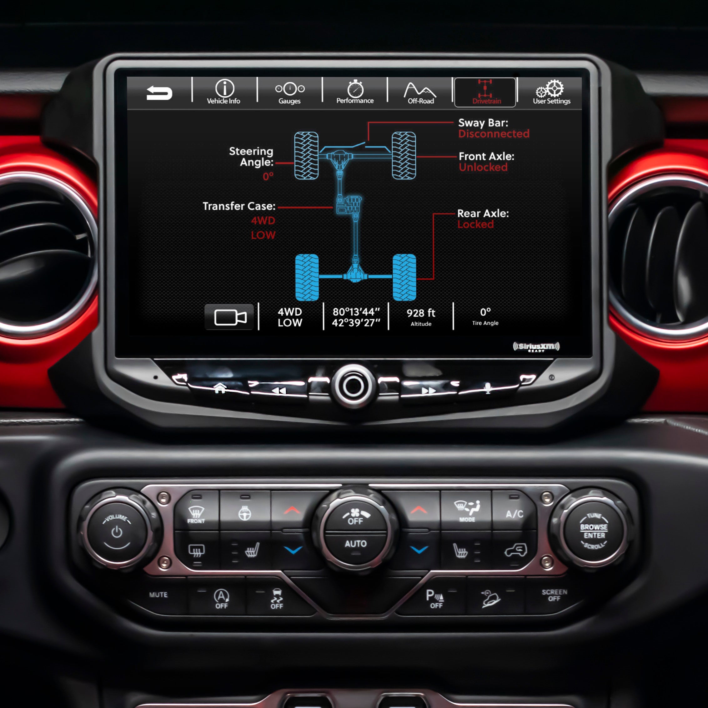 Jeep JL Stinger HEIGH10 Radio Drivetrain Display