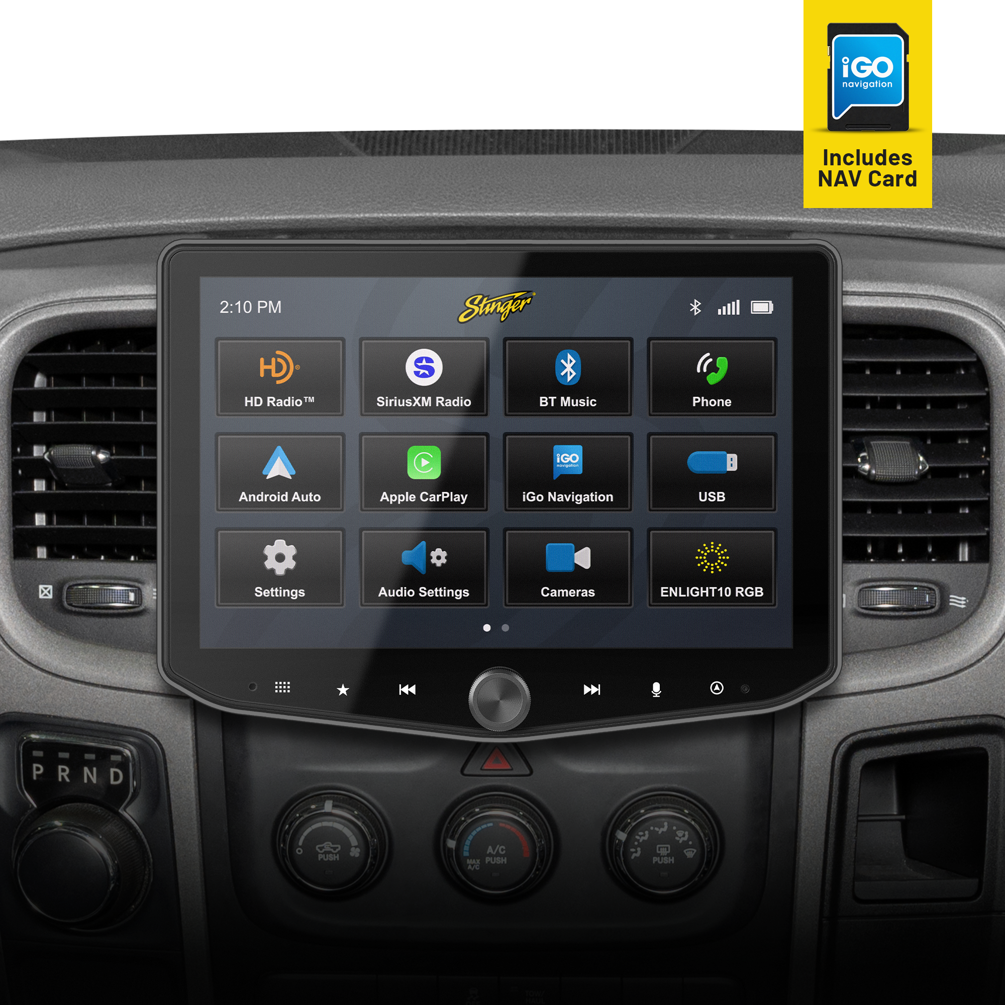 HORIZON10 RAM Truck (2013-2018) 10" Fully Integrated Radio Kit w/Nav Card | Plug-&-Play