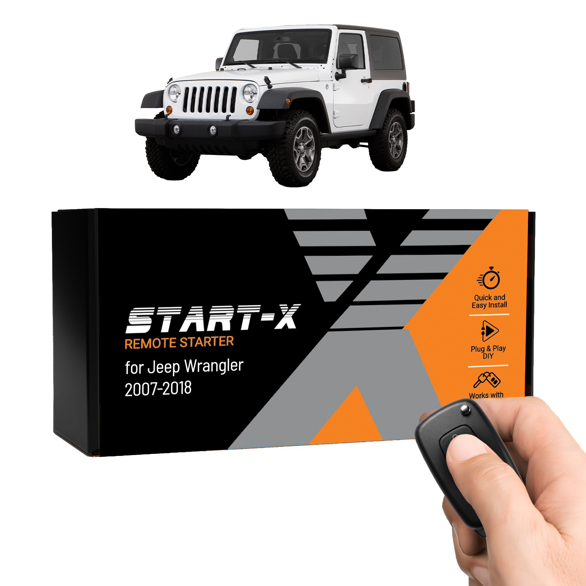 Start-X Plug N Play Remote Starter Kit for Jeep Wrangler (2007-2018) / Key Start