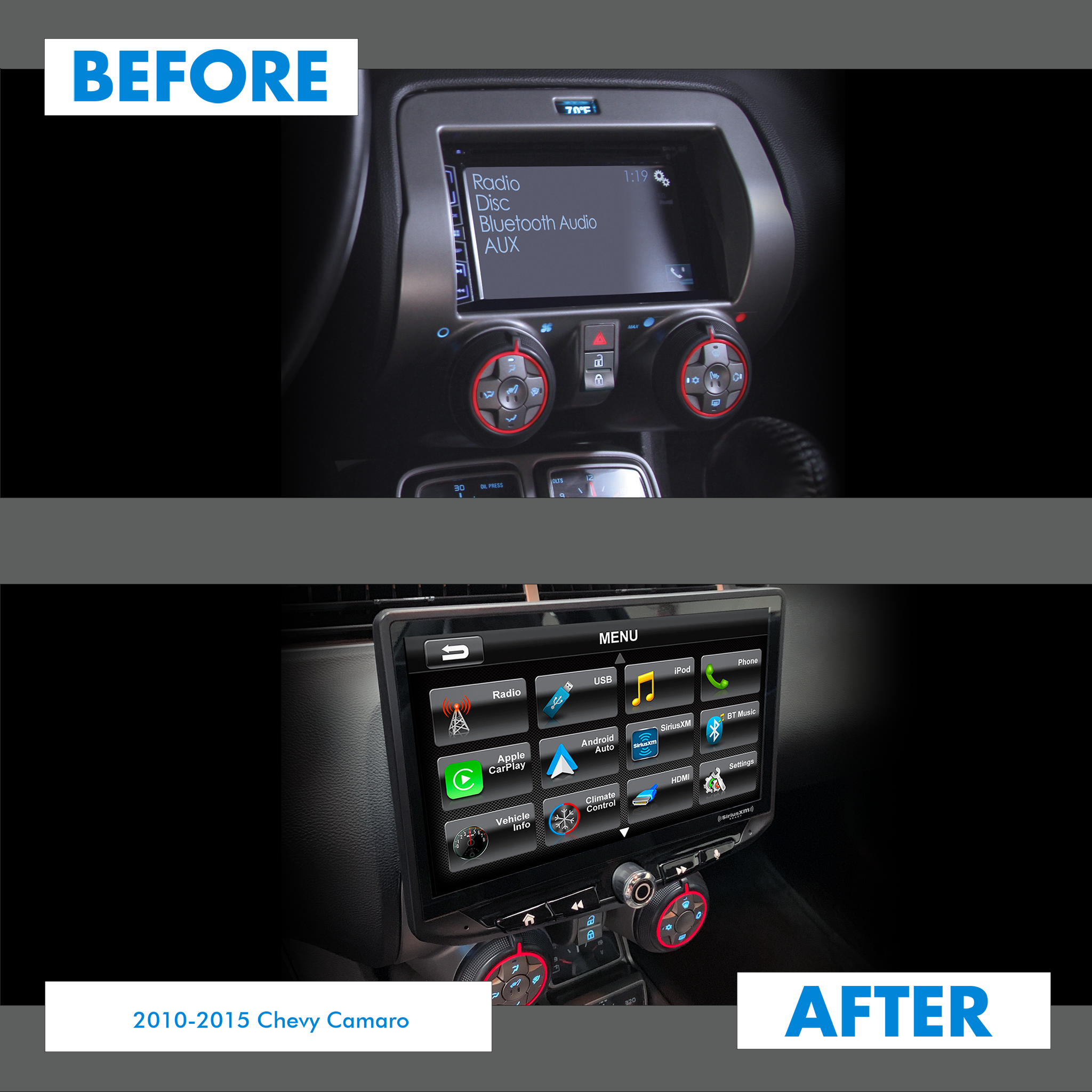 HEIGH10 Chevy Camaro (2010-2015) 10" Radio Kit