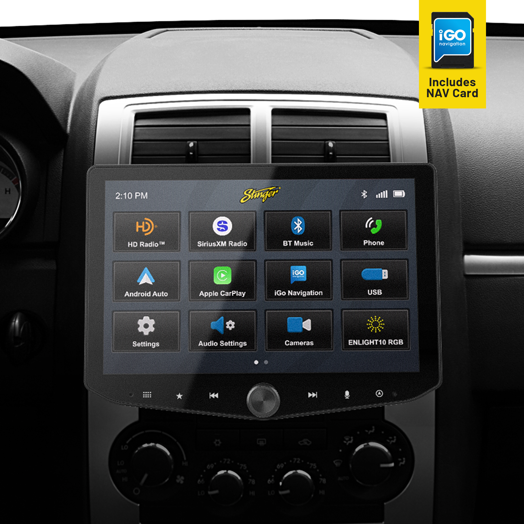 HORIZON10 Dodge Challenger (2008-2014)/Charger (2008-2010) 10" Radio Kit w/Nav Card