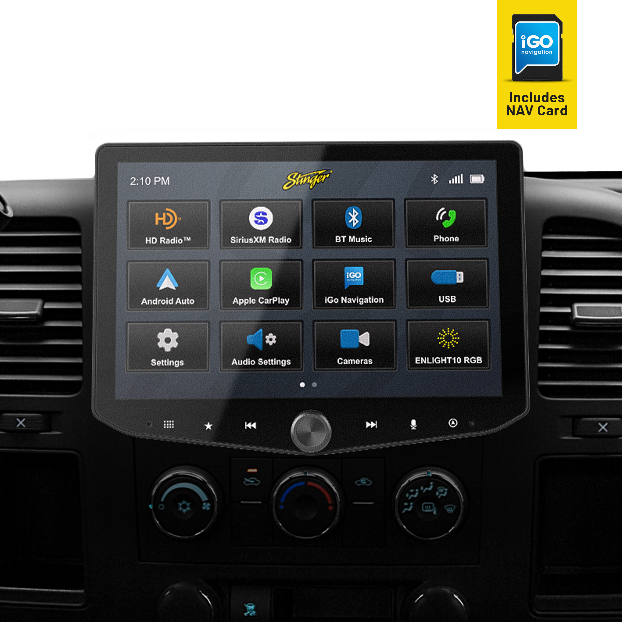 HORIZON10 Chevy Silverado/GMC Sierra (2007-2014) 10" Radio Kit w/Nav Card