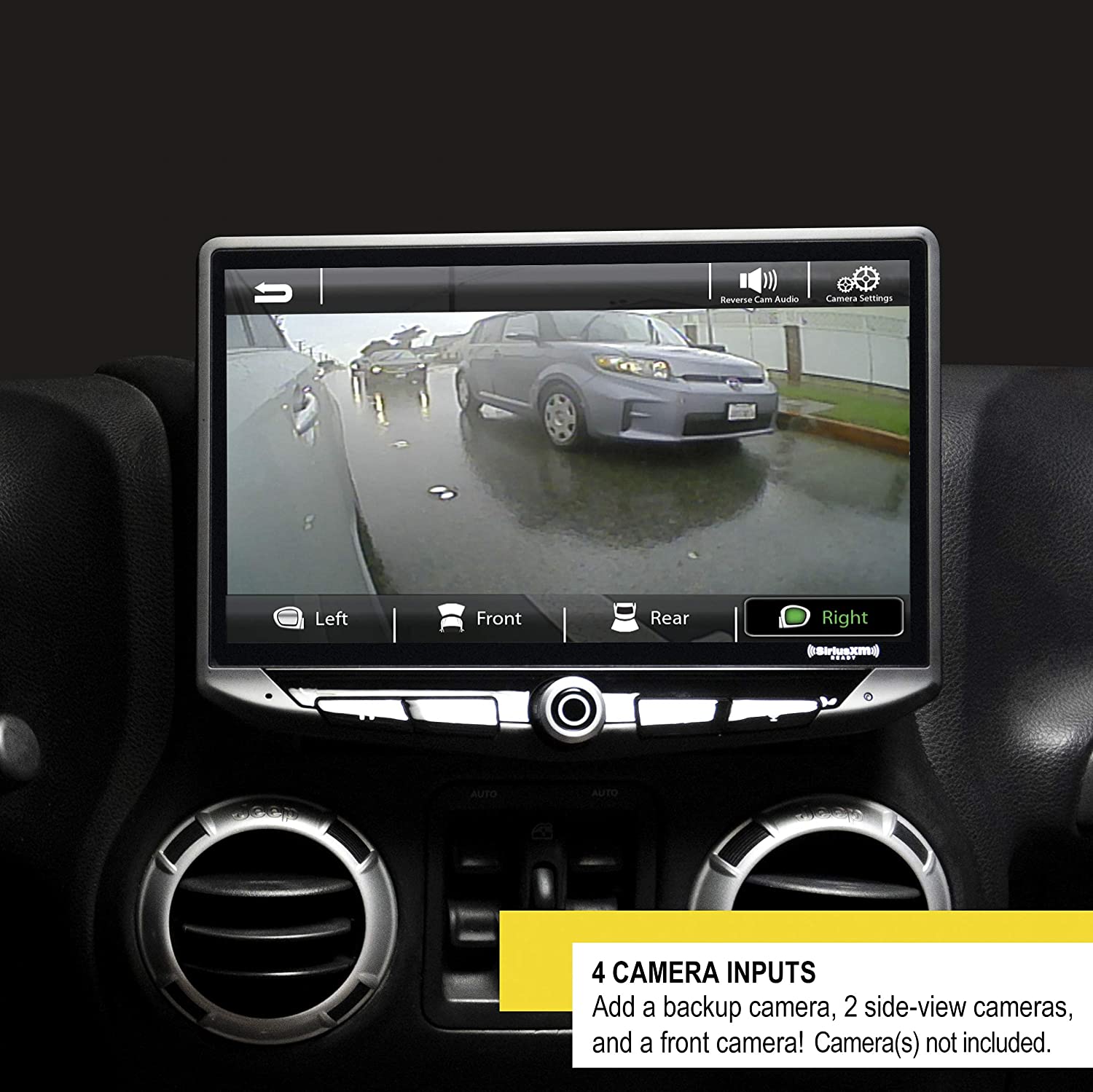 Jeep Wrangler JK backup camera display for Stinger HEIGH10 Radio