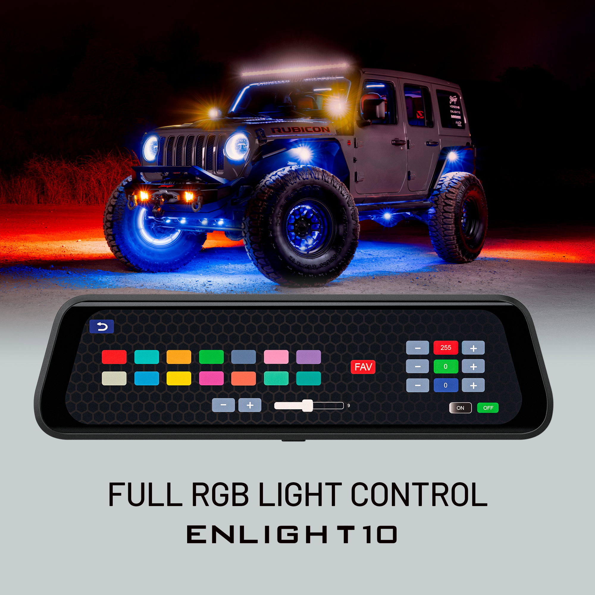 Stinger STR4KE 9.66" 4K RearView DVR Monitor Mirror Camera w/ENLIGHT10 RGB Control