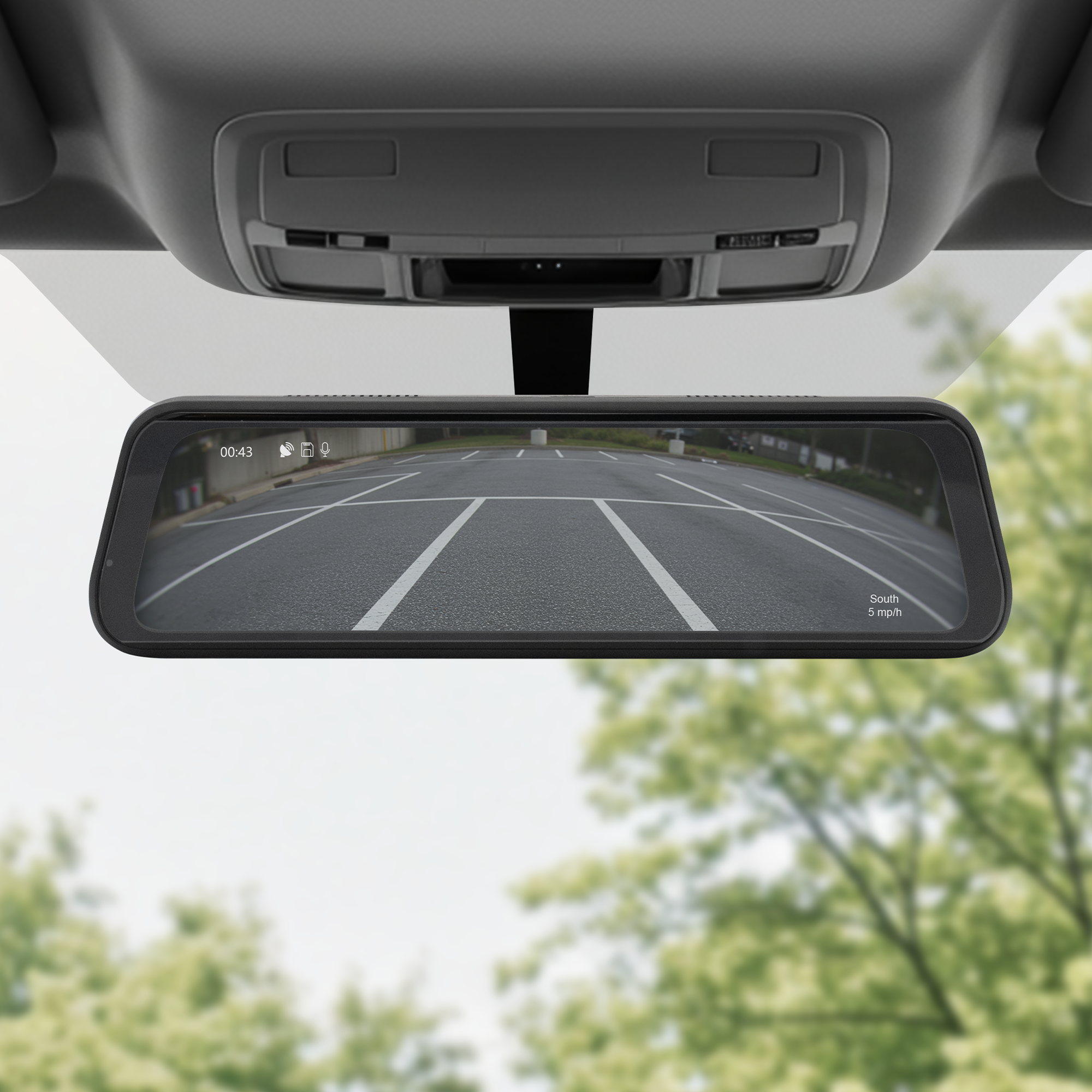 Stinger STR4K 9.66" 4K RearView DVR Monitor Mirror Camera | Front & Rear Dash/Backup Camera Kit