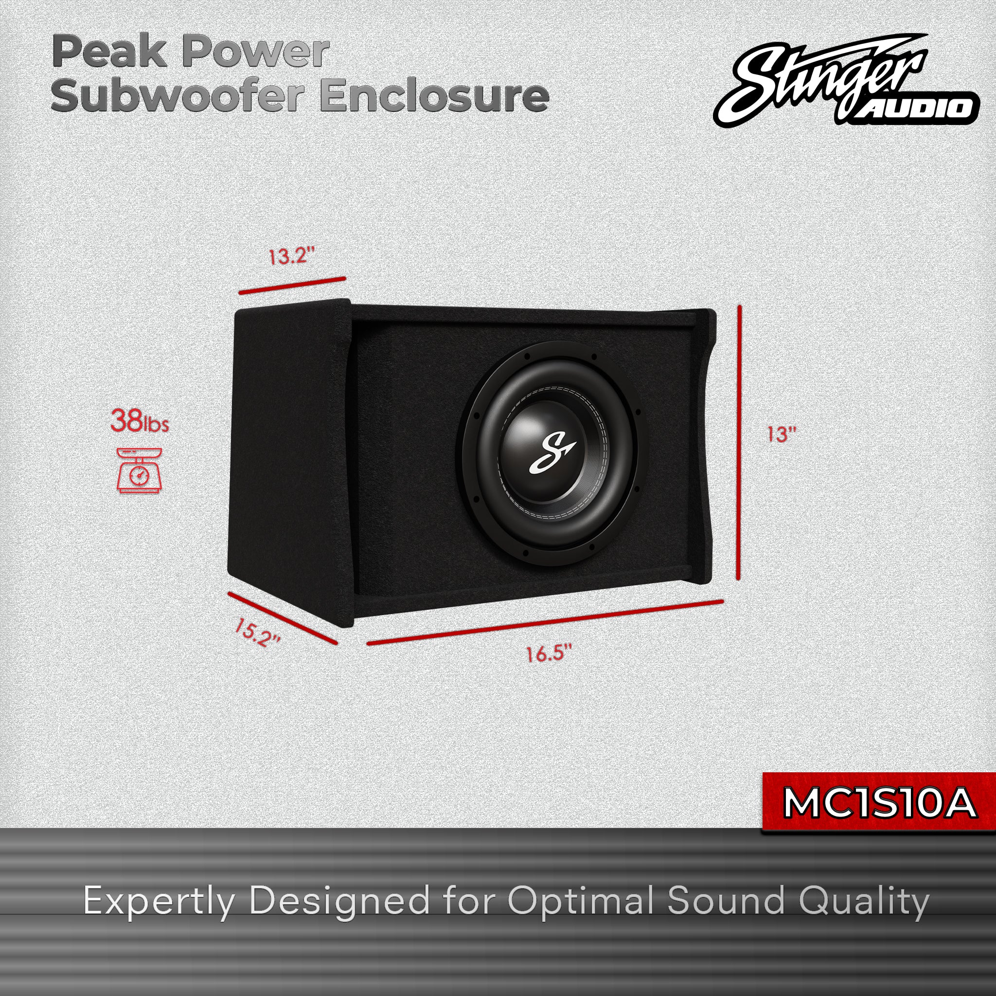 Single 10" 700 Watt (RMS) Loaded Ported Subwoofer Box Enclosure (700 Watts RMS/1,200 Watts Max)