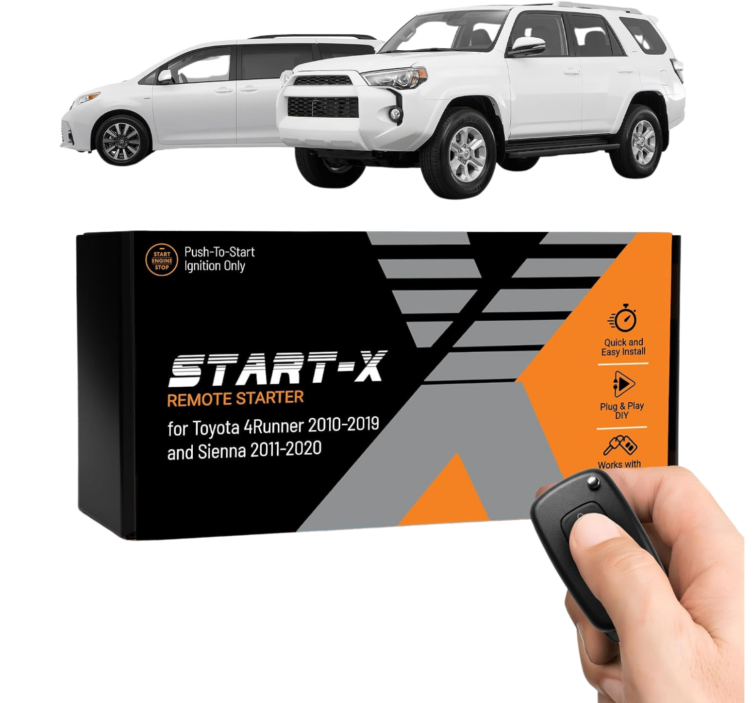 Start-X Plug & Play Remote Starter Kit for Toyota 4Runner & Sienna (2010-2020) | Push-to-Start Ignition