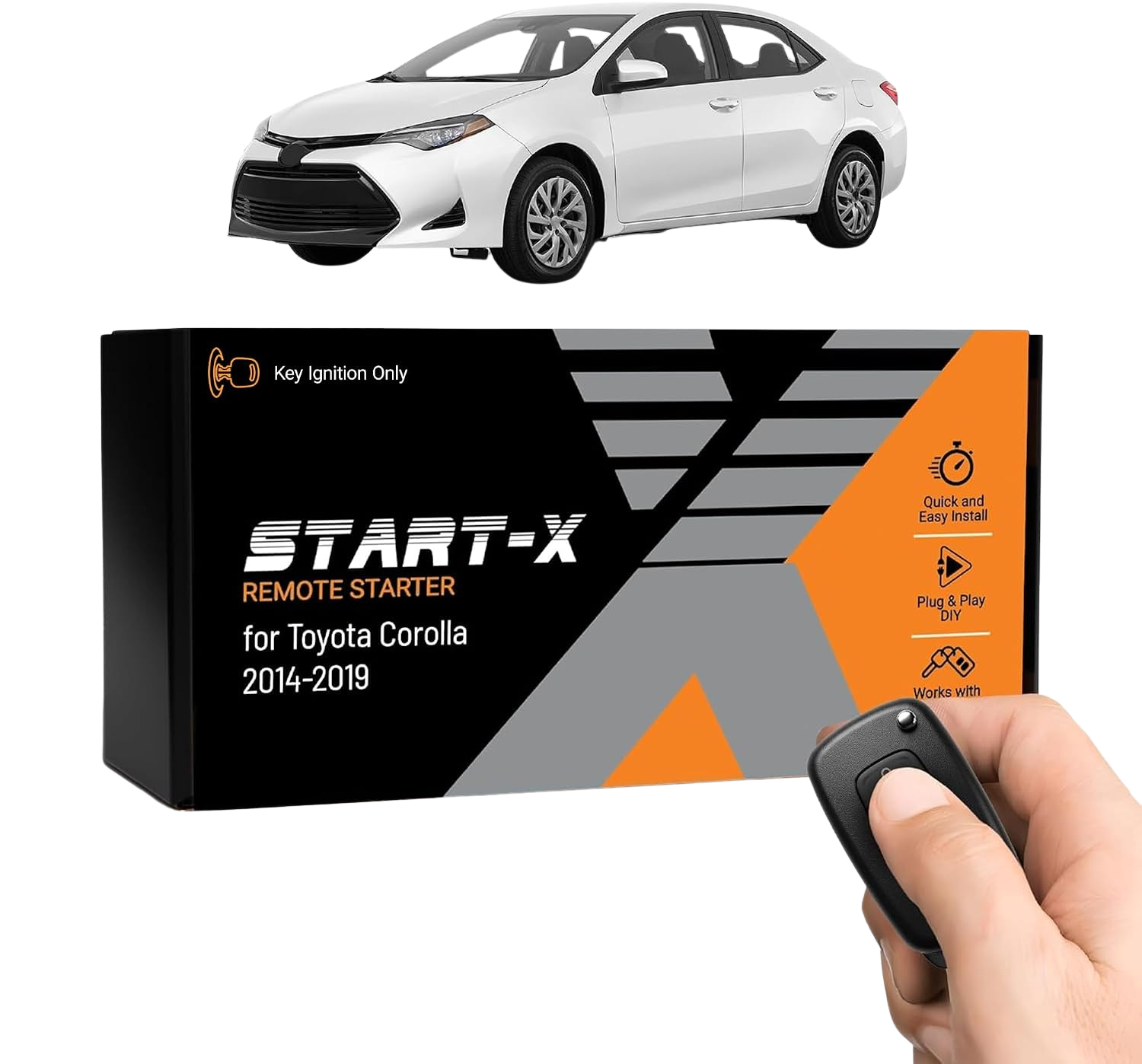 Start-X Plug & Play Remote Starter Kit for Toyota Corolla (2014-2019) | Key Blade Ignition
