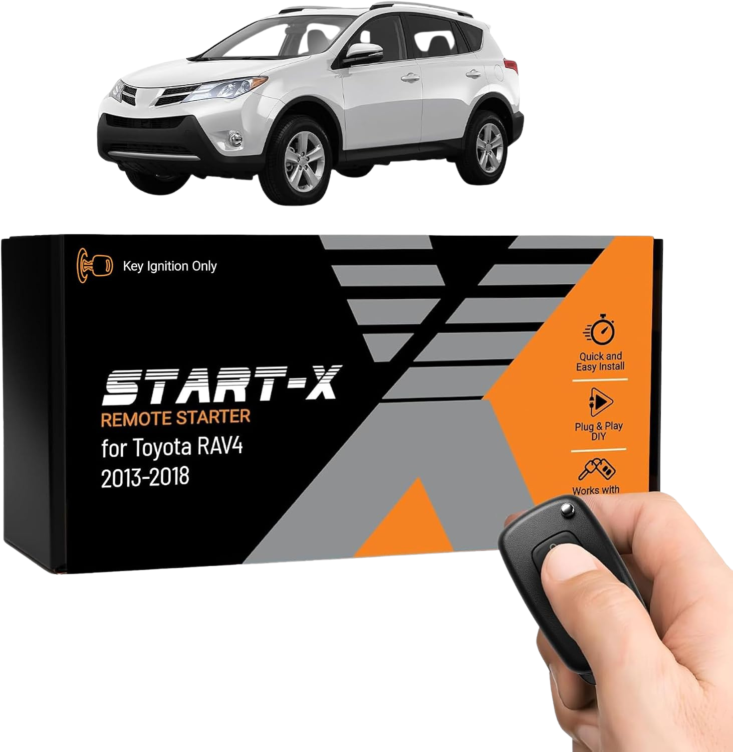 Start-X Plug & Play Remote Starter Kit for Toyota RAV4 (2013-2018) | Key Blade Ignition