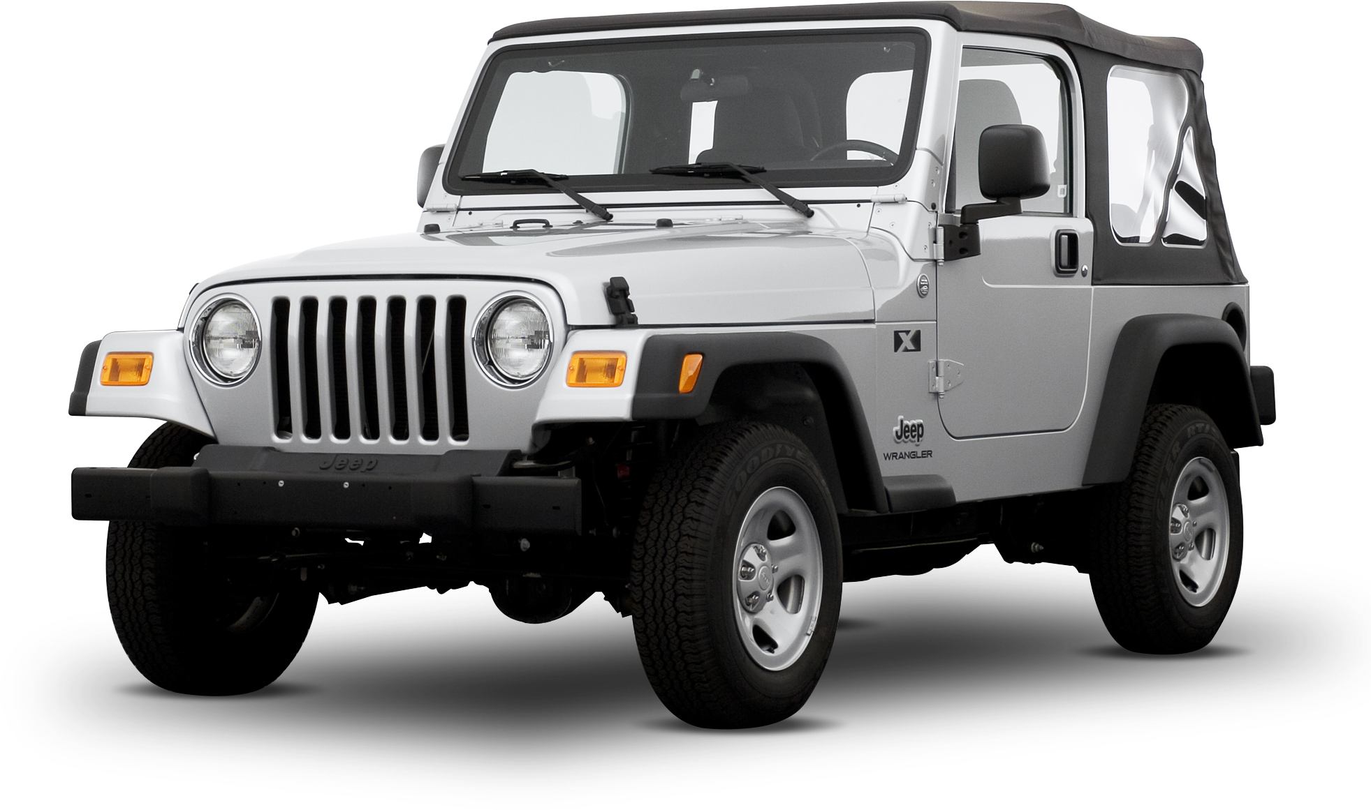 Jeep Wrangler TJ vehicle on transparent background