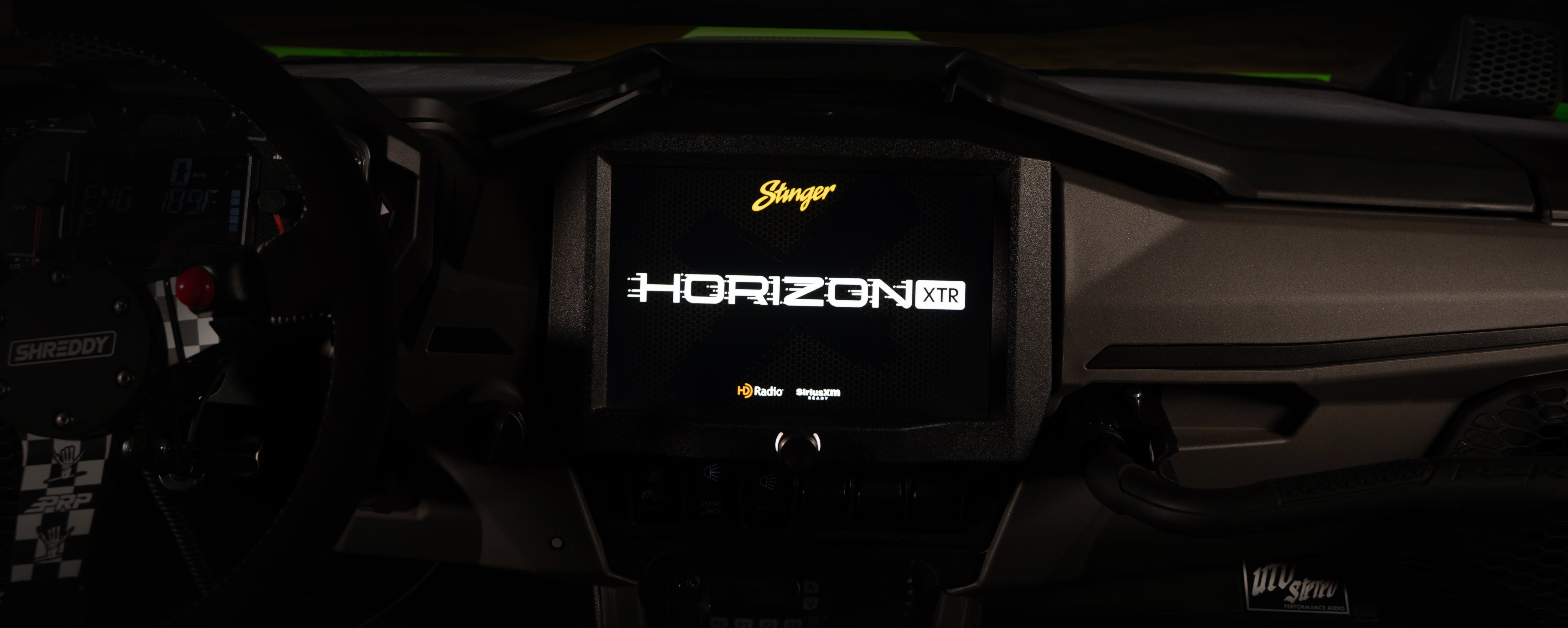 Stinger horizon xtr mfd intro screen on radio
