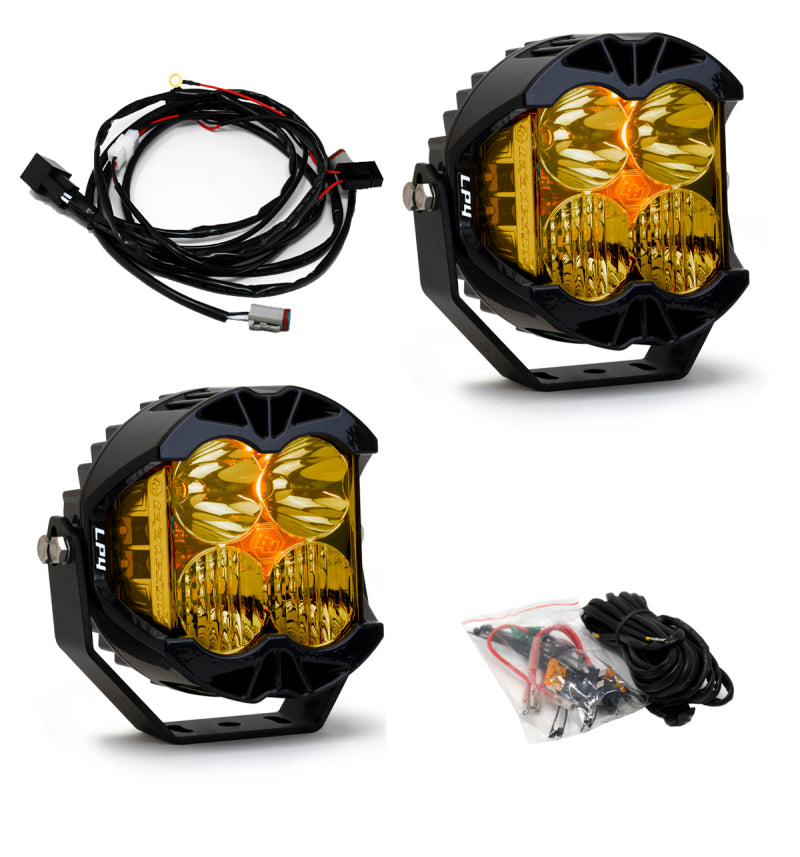 Baja Designs LP4 Pro Pair Driving Combo LED Light Pods (Amber)