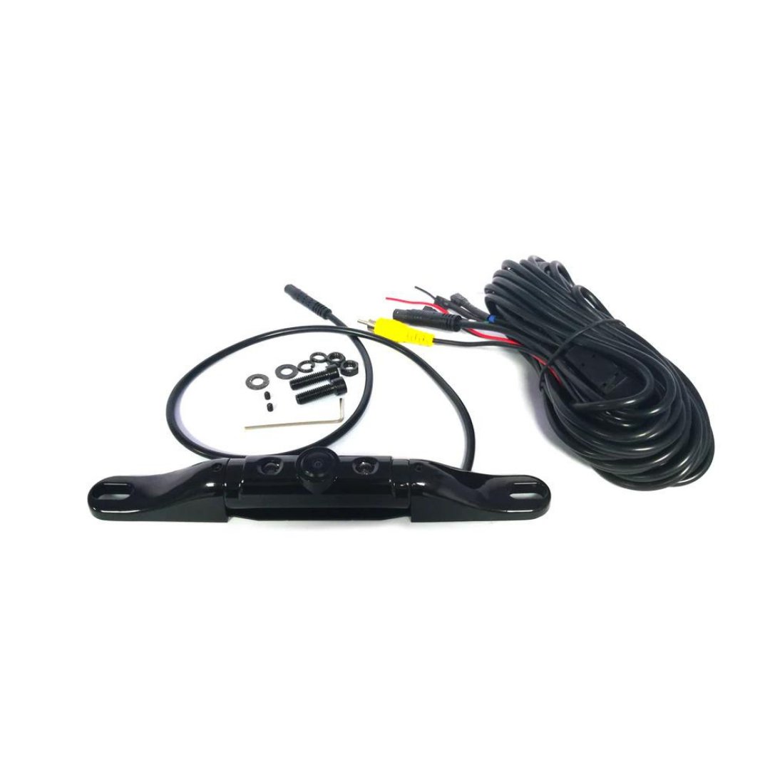 BOYO Short Length Bar-Type License Plate Backup Camera with LED Lights (Black) | VTL422CLS