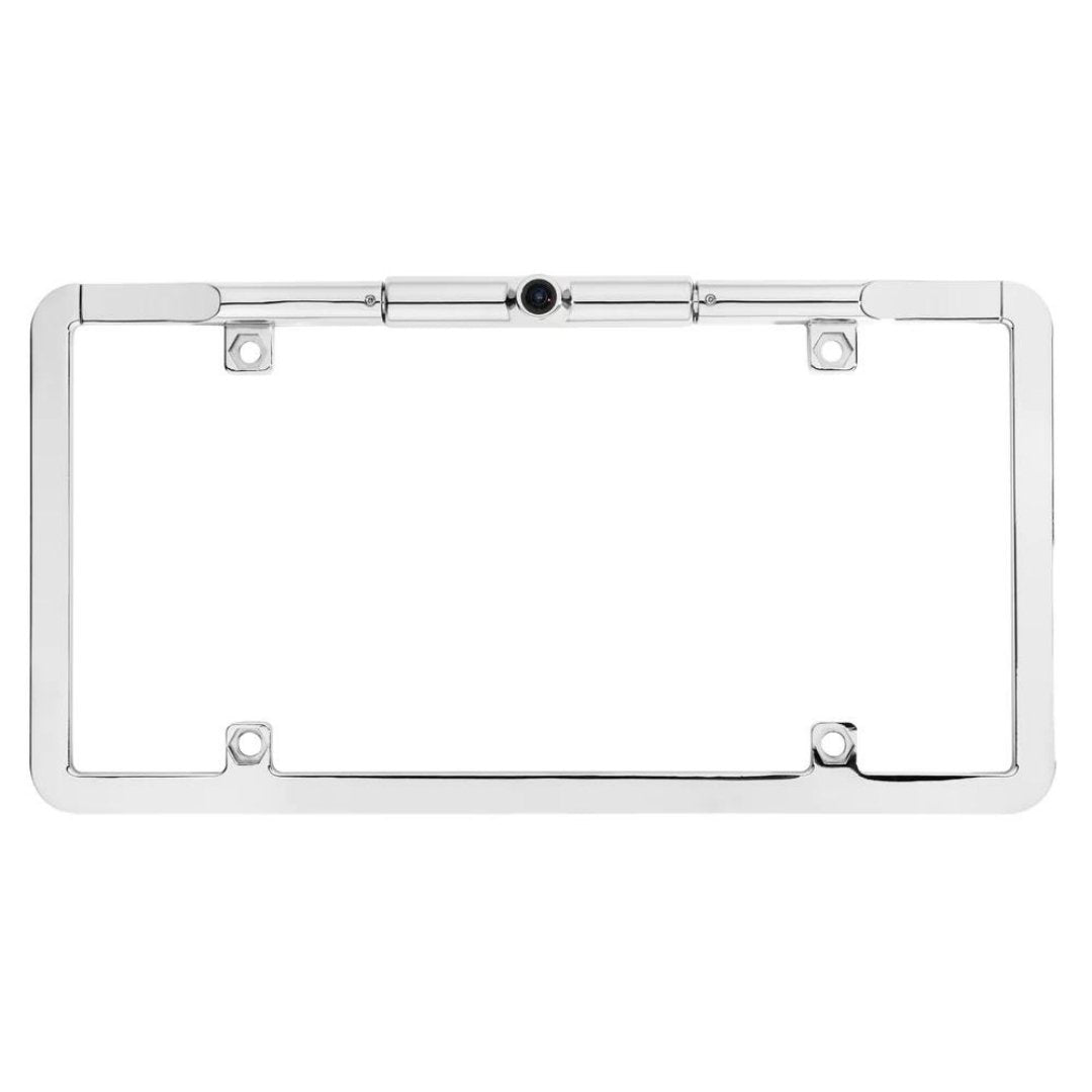BOYO Ultra Slim Full-Frame License Plate Backup Camera with Active Parking Lines (Chrome) | VTL275TJ