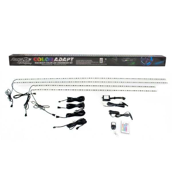 ColorADAPT Adaptive RGB LED Aluminum Solid Underbody Kit with Key Card RGB Remote