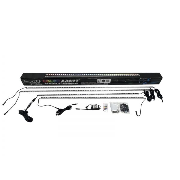 ColorSMART Chasing Pattern RGB LED Aluminum Solid Underbody Kit with Key Card RGB Remote and Bluetooth App