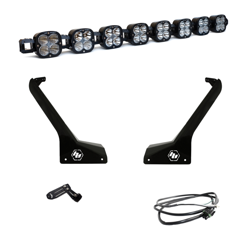Baja Designs Jeep Wrangler JL (2018+)/Gladiator JT (2021+) LED Light Bar Kit, XL Linkable Roof Bar with Upfitter